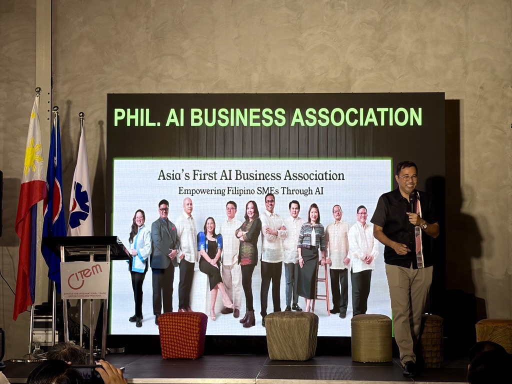 Jerry Ilao on stage at the PAIBA launch — Asia's first AI business association